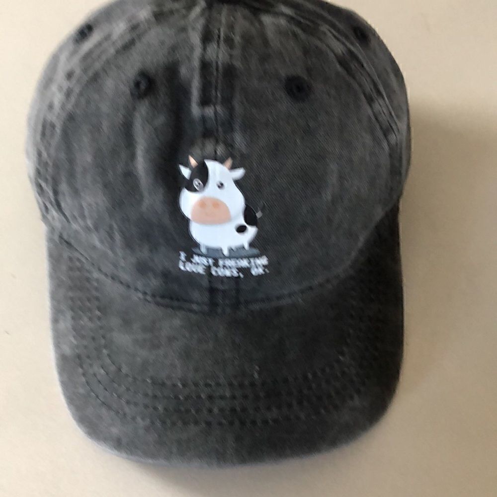 I Just Freaking Love Cows Ok! Youth age 4-12 Baseball Cap Distressed
